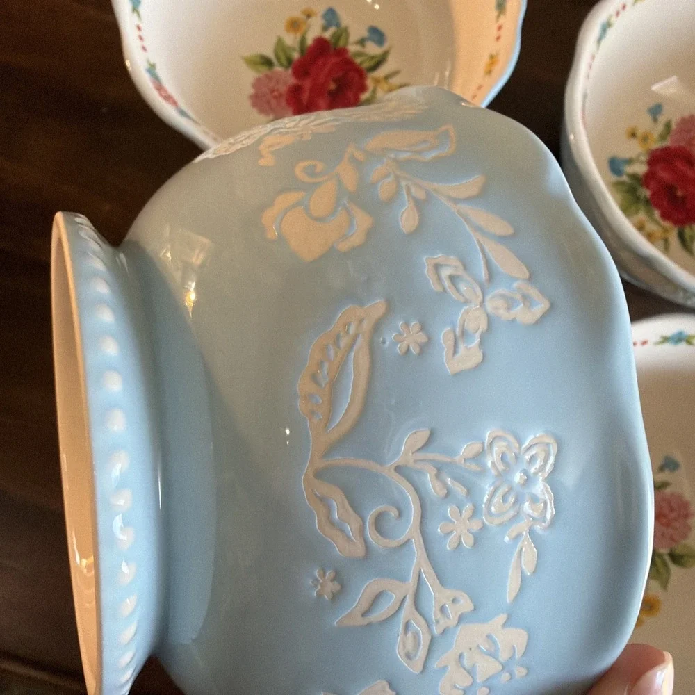 Pioneer Woman Sweet Rose Set Of 4 Bowls 6.25